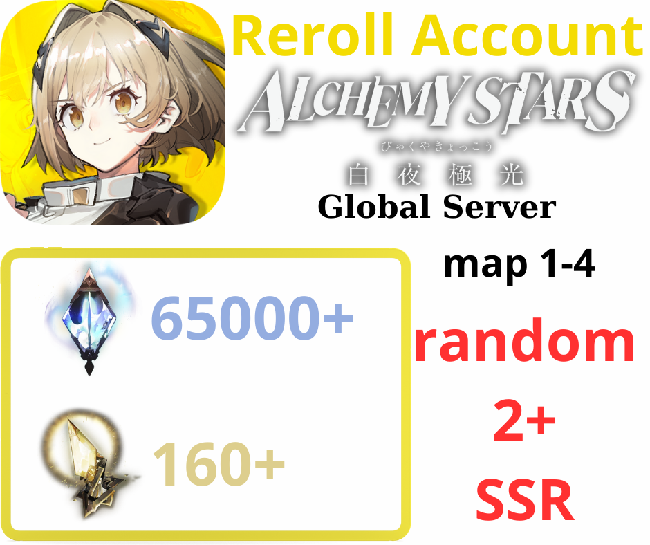 Alchemy Stars| Reroll Account 65000+ Starflare